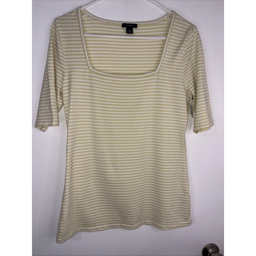 Halogen Juliette Stripe Square Neck Top Medium New With Tags Medium Nordstrom